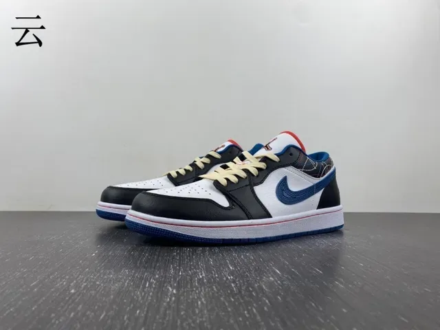 Nike Air Jordan 1 Low White Black Royal Blue 生活休闲鞋 2
