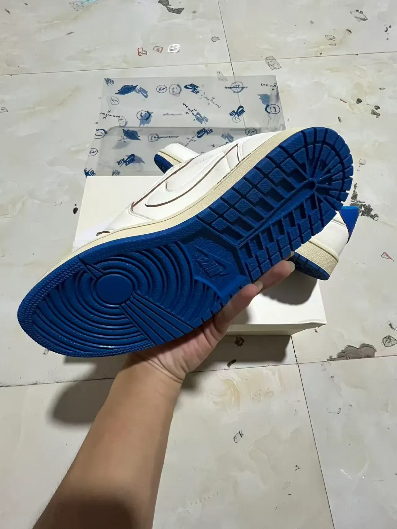 Nike Air Jordan 1 Low White Royal Blue Lifestyle Sneakers 6