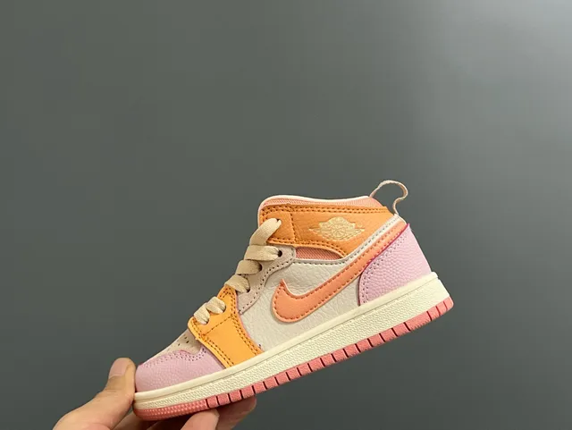 Nike Air Jordan 1 أبيض بنفسجي أسود أحذية كرة السلة 4