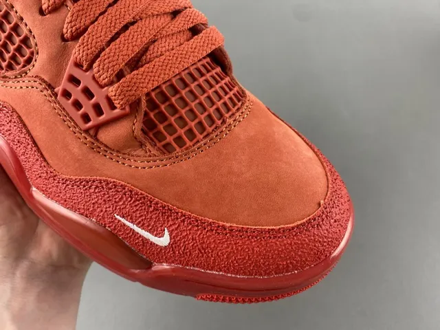 Nike Air Jordan 4 লাল একরঙা বাস্কেটবল জুতো 2