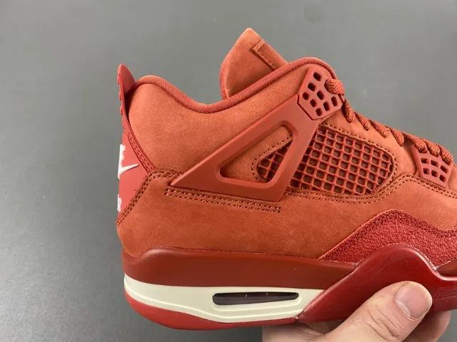 Nike Air Jordan 4 লাল একরঙা বাস্কেটবল জুতো 3