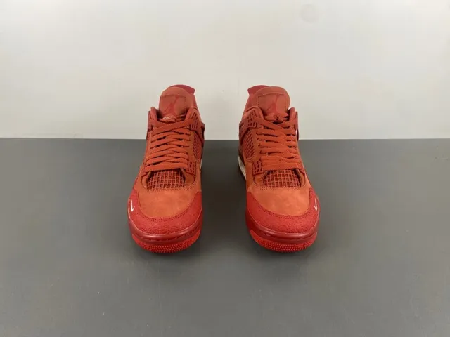Nike Air Jordan 4 লাল একরঙা বাস্কেটবল জুতো 10