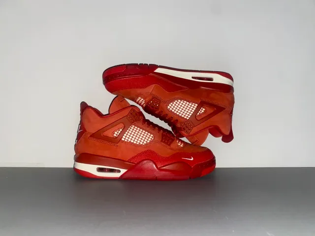 Nike Air Jordan 4 লাল একরঙা বাস্কেটবল জুতো 13