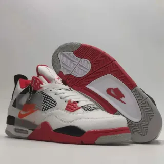 Nike Air Jordan 4 White Red Black 篮球鞋