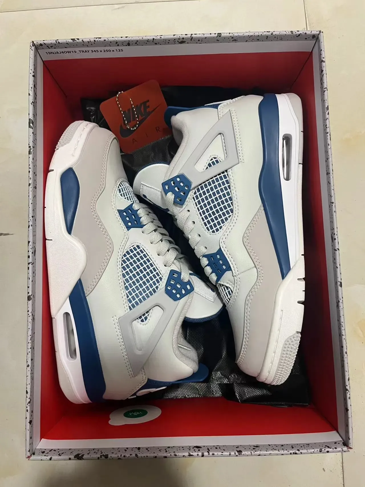 Nike Air Jordan 4 सफेद रॉयल ब्लू बास्केटबॉल जूते 3