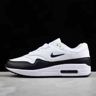 Nike Air Max 1 أبيض أسود سنيكرز لايف ستايل