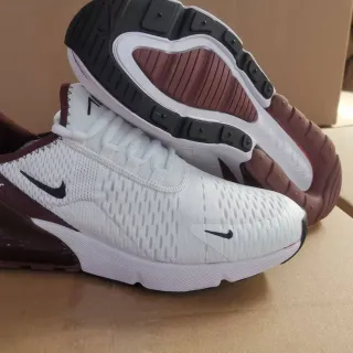 Nike Air Max 270 أبيض بوردو حذاء لايف ستايل سنيكرز