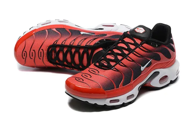 Nike Air Max Plus Red Black Flame Lifestyle Sneakers 4