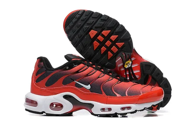 Nike Air Max Plus Red Black Flame Lifestyle Sneakers 5