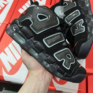 耐克 Air More Uptempo 黑灰半透明 Air 篮球鞋