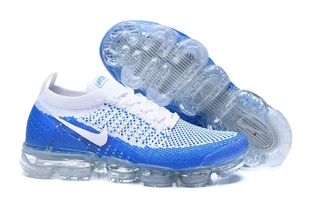 Nike Air VaporMax নীল এবং সাদা Flyknit রানিং জুতো 7
