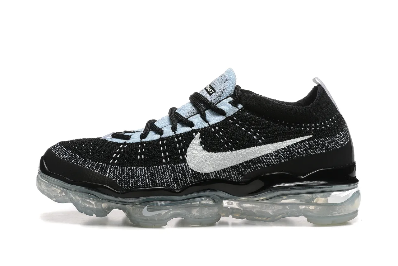 Nike Air VaporMax Flyknit Black White Transparent Running Shoes 5