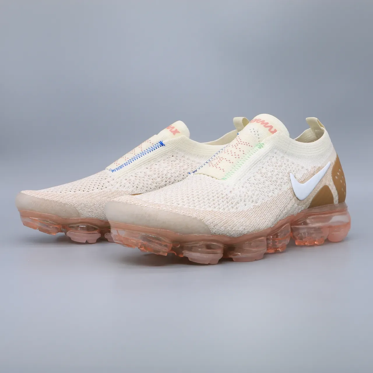 Nike Air VaporMax Flyknit Slip-On Beige Peach ستايل الحياة سنيكرز 5