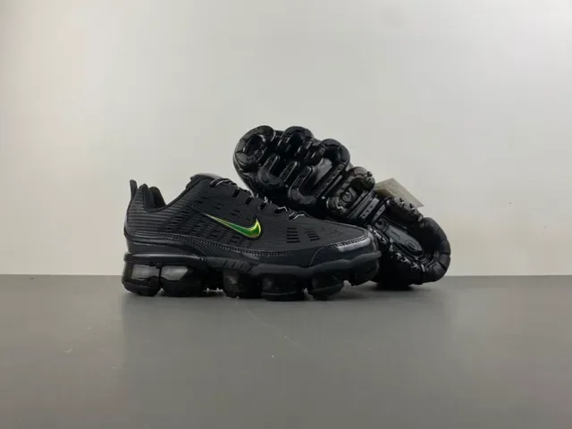 Nike Air VaporMax Plus Negro Verde Malla Ribeteada Malla Ingenieril Superior Largo Visible Unidades Zapatillas Lifestyle 12