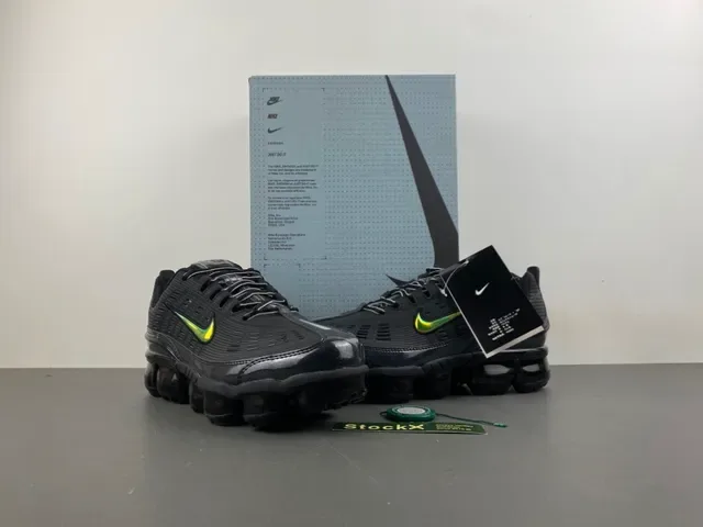 Nike Air VaporMax Plus Negro Verde Malla Ribeteada Malla Ingenieril Superior Largo Visible Unidades Zapatillas Lifestyle 13