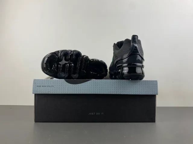 Nike Air VaporMax Plus Negro Verde Malla Ribeteada Malla Ingenieril Superior Largo Visible Unidades Zapatillas Lifestyle 16