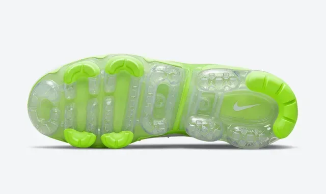 Nike Air VaporMax Plus White and Neon Green Lifestyle Sneakers 5