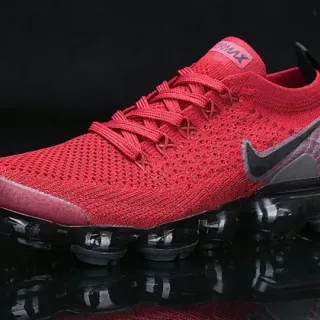 Nike Air VaporMax लाल Flyknit रनिंग शूज