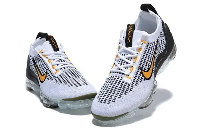 Nike Air VaporMax White Black Orange Lifestyle Sneakers 2