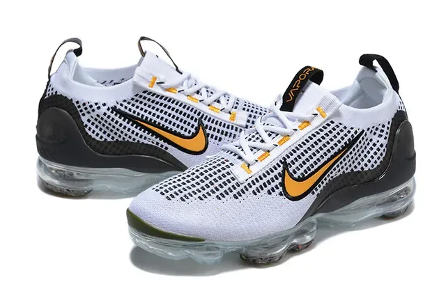Nike Air VaporMax White Black Orange Lifestyle Sneakers 5