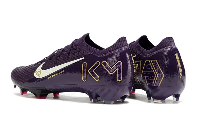 Nike Air Zoom KM Roxo Dourado Campo Firme Sapatos de Futebol 5