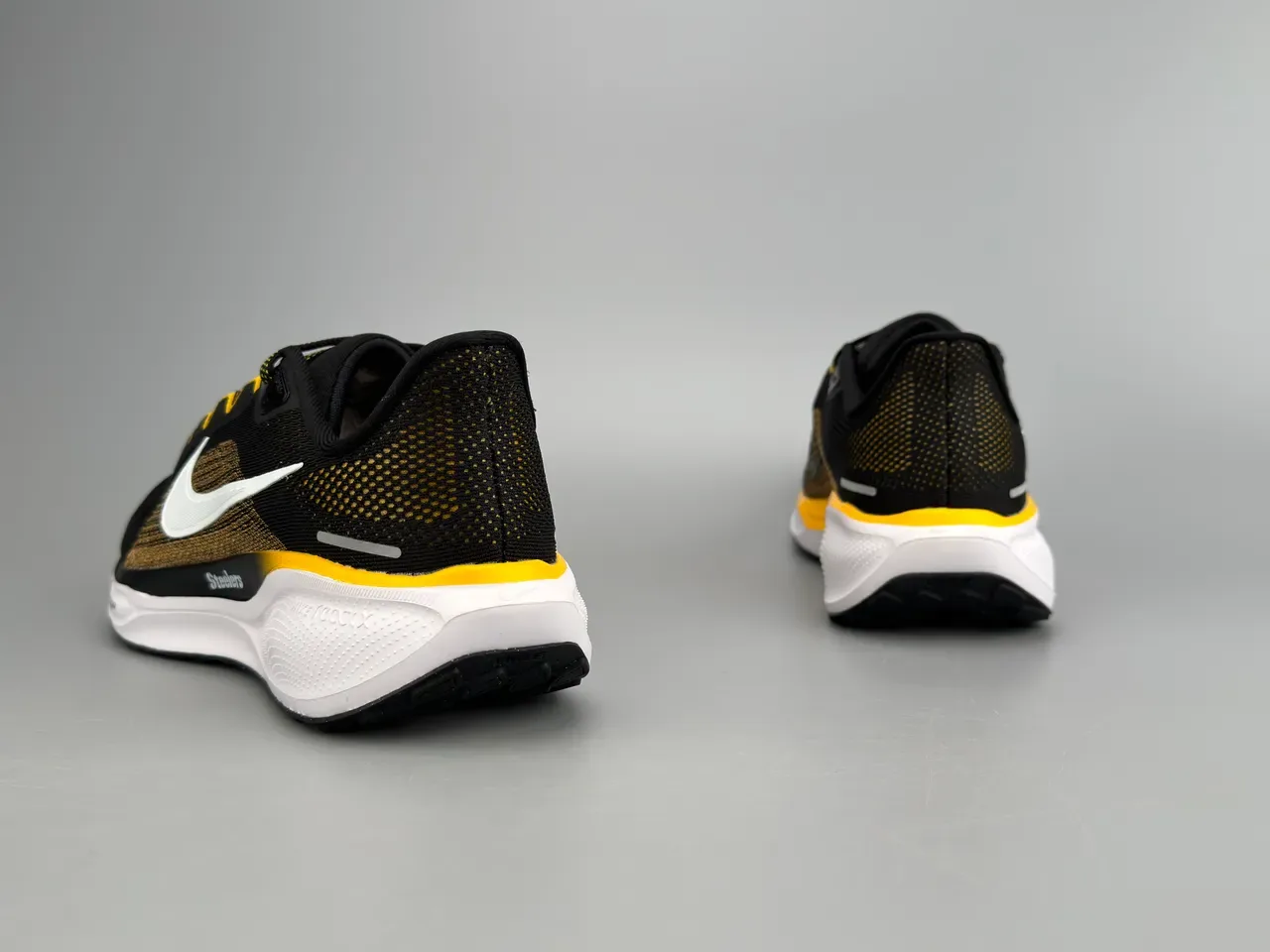 Nike Air Zoom Pegasus Steelers Black Gold White Running Shoes 4