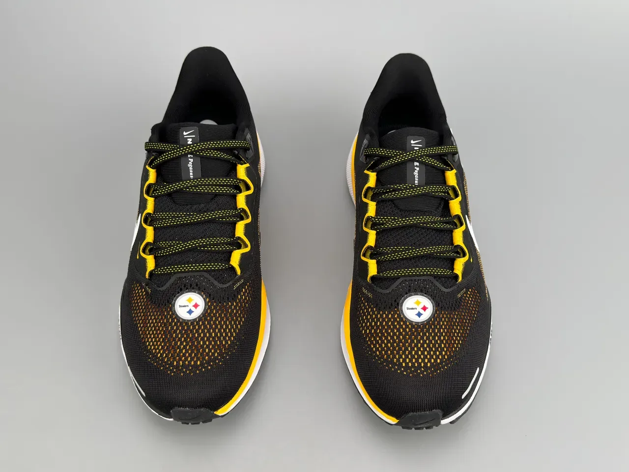 Nike Air Zoom Pegasus Steelers Black Gold White Running Shoes 9