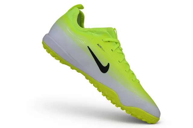 Nike Atomknit Tênis de futebol Turf com upper de malha amarelo branco neón midsole 2