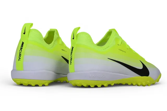 Nike Atomknit Tênis de futebol Turf com upper de malha amarelo branco neón midsole 6