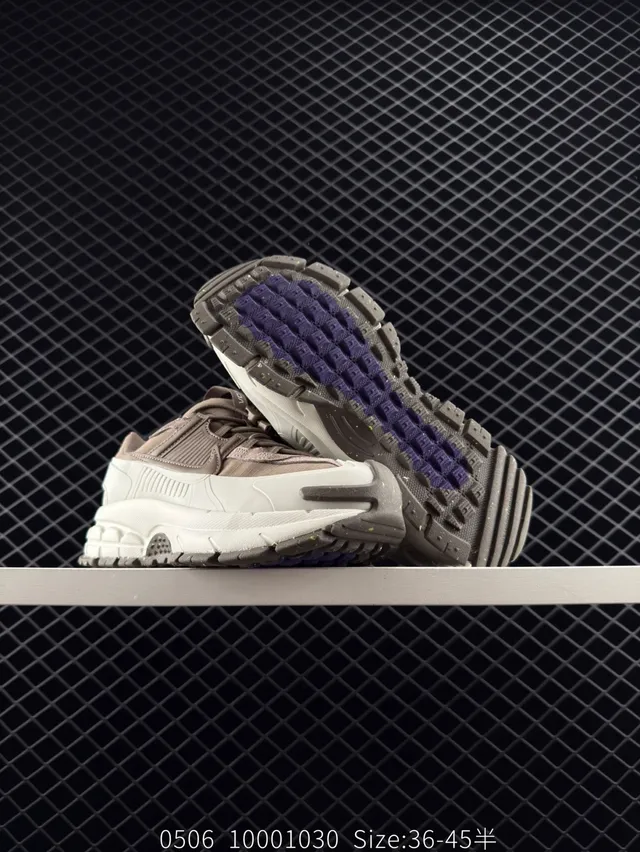 Nike بيج براون أوفر سايز سول هندسي كعب قفص سميك أحذية رياضية 2