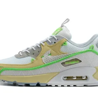 نايك بيج أخضر Air Max 90 سيلهوت ميش وصناعي أوفرلاي كونستركشن لايف ستايل سنيكرز