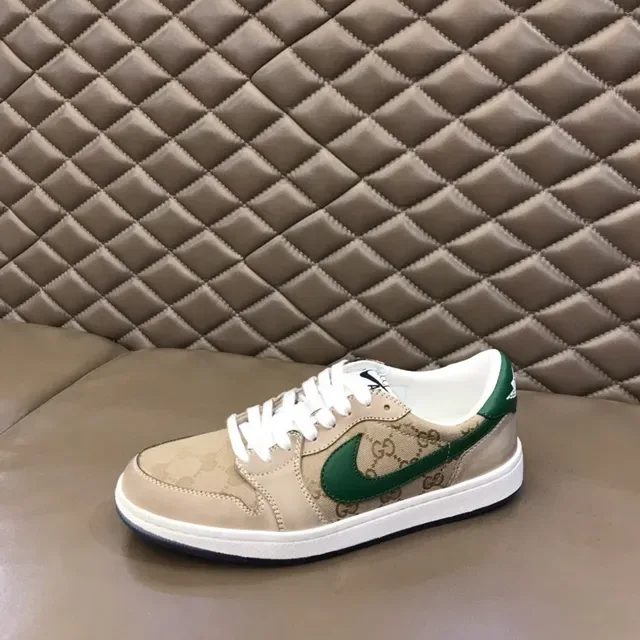 Nike Beige Green Low-Top Textile Upper Lifestyle Sneakers 5