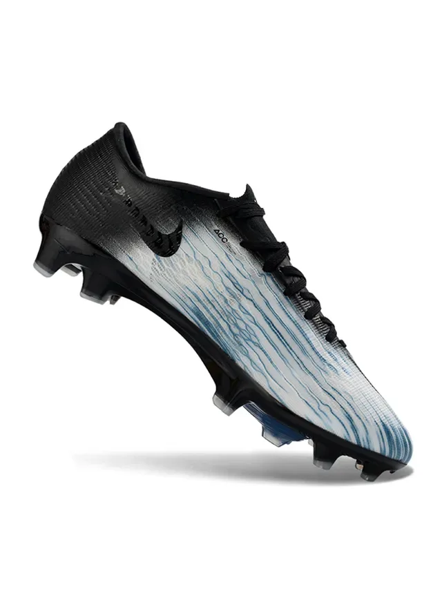 Nike Black Blue Low-Cut Flyweave Upper Firm-Ground Soccer Shoes 2