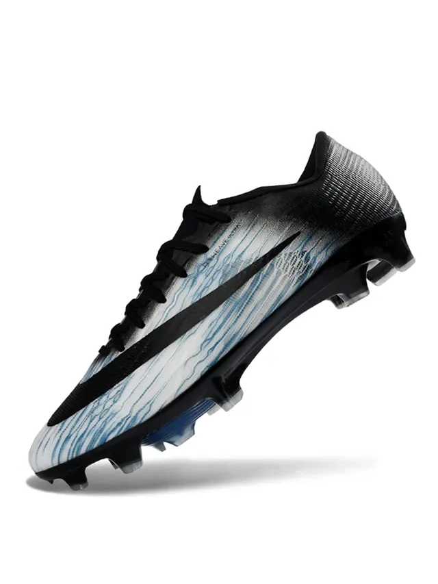 Nike Black Blue Low-Cut Flyweave Upper Firm-Ground Soccer Shoes 3