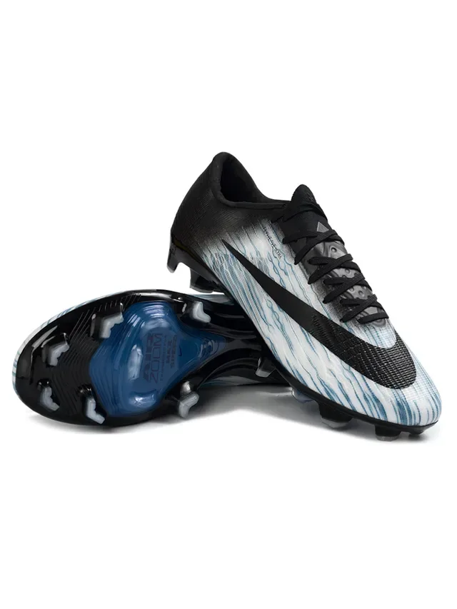 Nike Black Blue Low-Cut Flyweave Upper Firm-Ground Soccer Shoes 4
