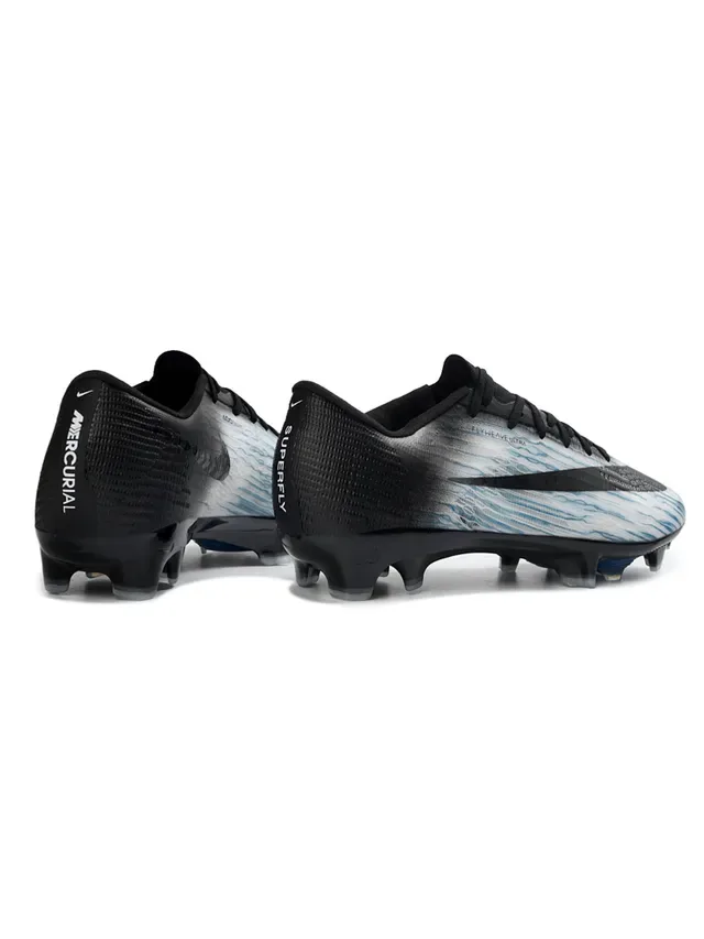 Nike Black Blue Low-Cut Flyweave Upper Firm-Ground Soccer Shoes 5