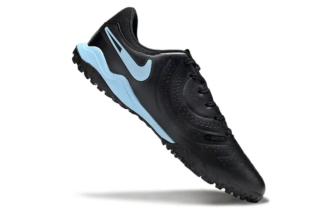 Nike काला नीला लो-कट सिंथेटिक अपर टेक्स्चर्ड फोरफुट टर्फ फुटबॉल जूते 2
