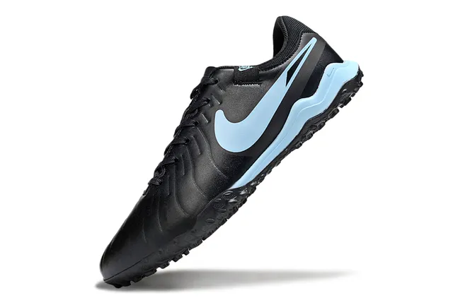 Nike काला नीला लो-कट सिंथेटिक अपर टेक्स्चर्ड फोरफुट टर्फ फुटबॉल जूते 3