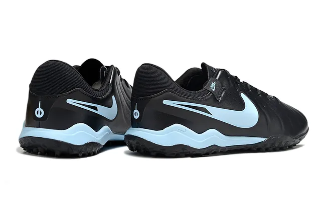 Nike काला नीला लो-कट सिंथेटिक अपर टेक्स्चर्ड फोरफुट टर्फ फुटबॉल जूते 5