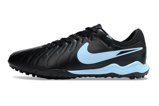 Nike काला नीला लो-कट सिंथेटिक अपर टेक्स्चर्ड फोरफुट टर्फ फुटबॉल जूते 7