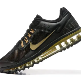 Nike Noir Or Plein Longueur Visible Air Unit Maille Supérieure Chaussures de course