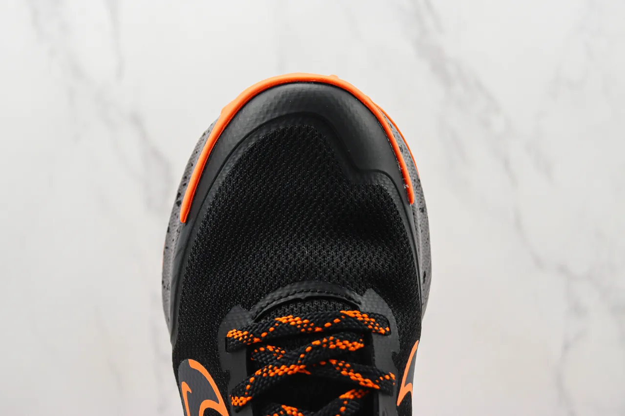 Nike काली नारंगी जाली और सिंथेटिक अपर GORE-TEX वॉटरप्रूफिंग रनिंग शूज 6