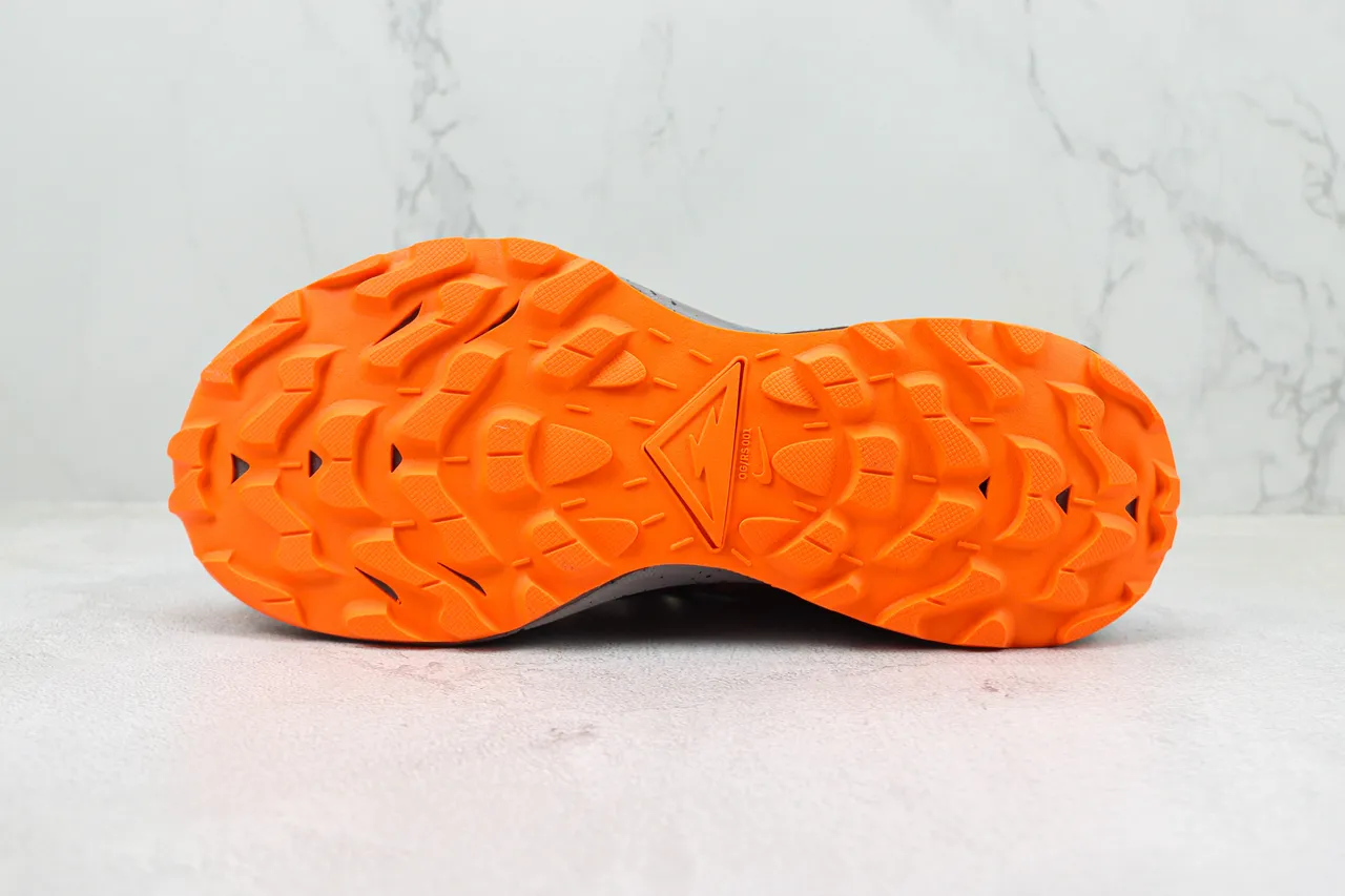Nike काली नारंगी जाली और सिंथेटिक अपर GORE-TEX वॉटरप्रूफिंग रनिंग शूज 8
