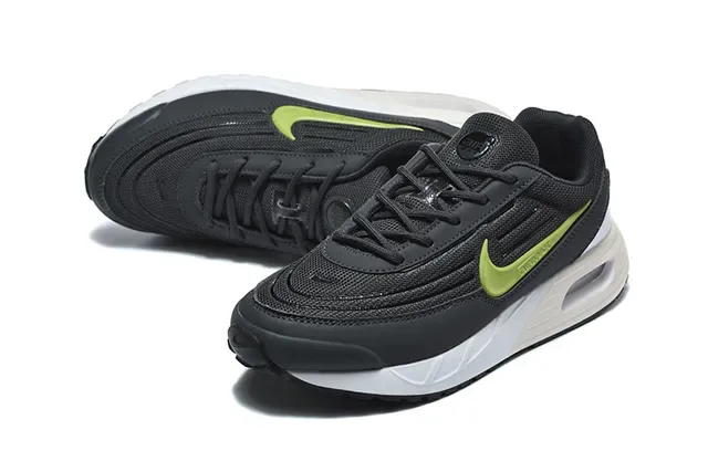 Nike Black White Mesh And Synthetic Upper Visible Air Cushioning Unit Lifestyle Sneakers 4
