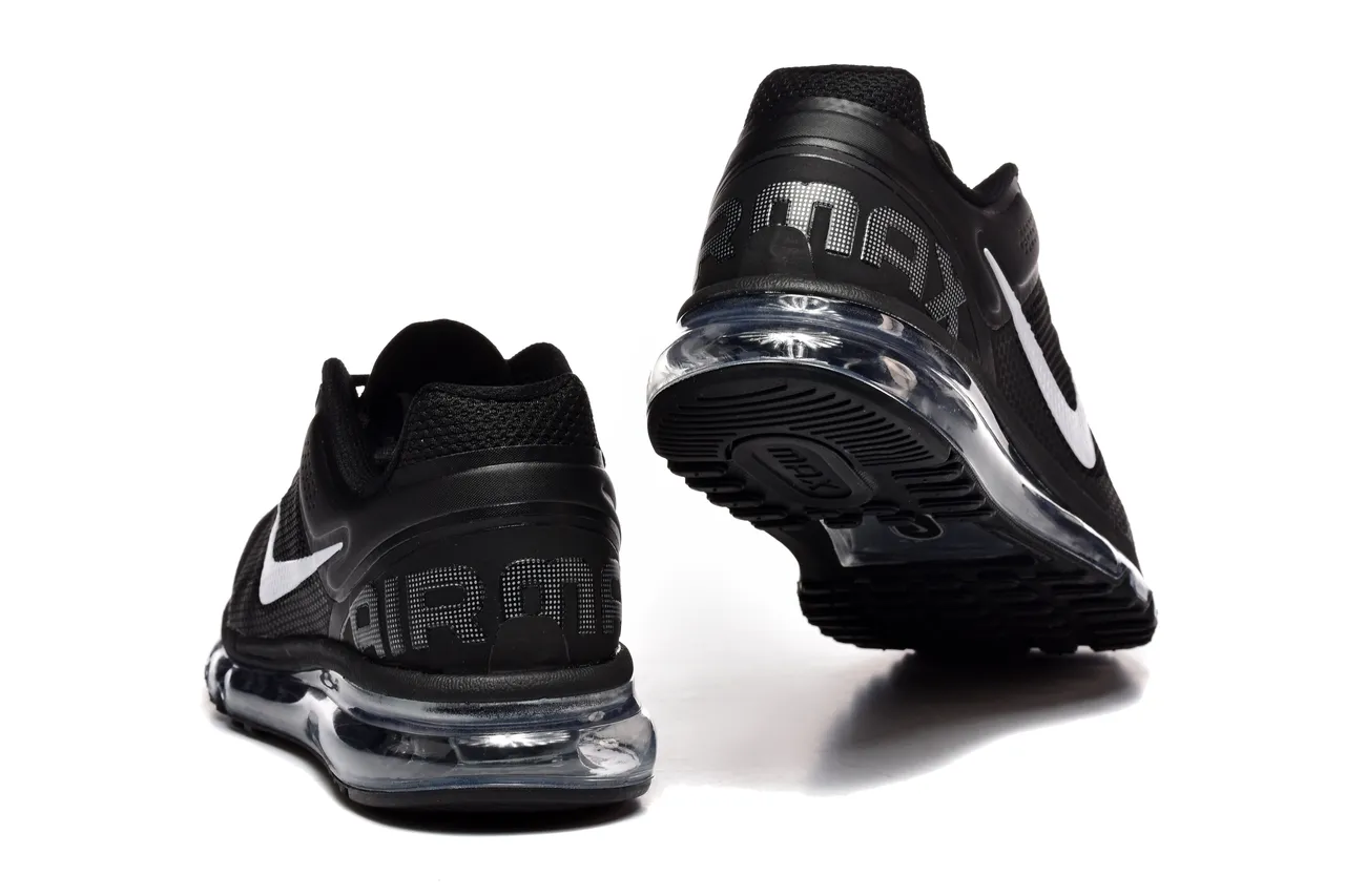 Nike Black White Mesh Upper Full-Length Visible Air Unit Running Shoes 5