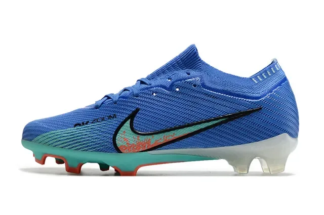 Nike Chaussures de football bleu upper tricot bas ajustement chaussette terrain ferme 6