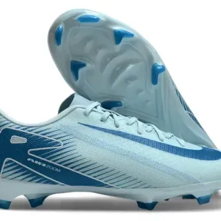Nike Sapatos de futebol azul marinho low-cut upper sintético malha lateral speed-wing graphic firm ground