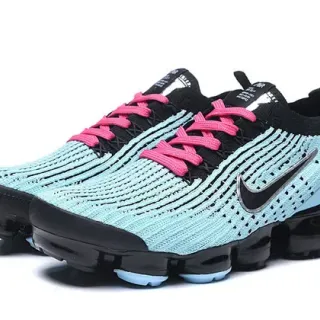 Nike Tênis Lifestyle Azul e Rosa Flyknit Upper Air Cushioning Visível