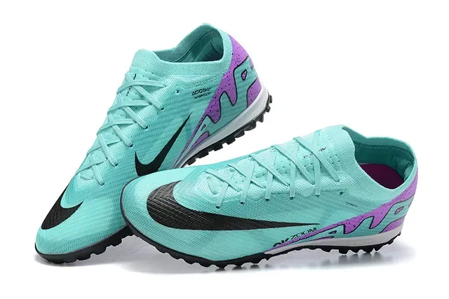 Nike Sapatos de Futebol Upper Knit Outsole Turf Azul e Roxo 2