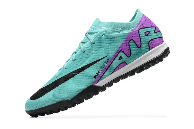 Nike Sapatos de Futebol Upper Knit Outsole Turf Azul e Roxo 5